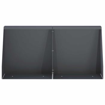 Stützmauer 6 stk. 40 x 12 x 50 cm Stahl Anthrazit