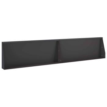 Stützmauer 2 stk. 100 x 12 x 50 cm Stahl Schwarz