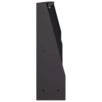 Stützmauer 2 stk. 100 x 12 x 50 cm Stahl Schwarz