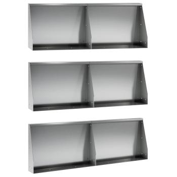 ARDEBO.de - St?tzmauer 6 stk. 60 x 12 x 30 cm Verzinkter Stahl Silber