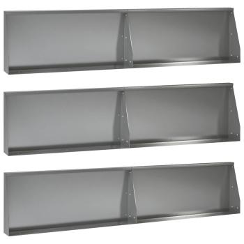Stützmauer 6 stk. 100 x 12 x 50 cm Verzinkter Stahl Silber
