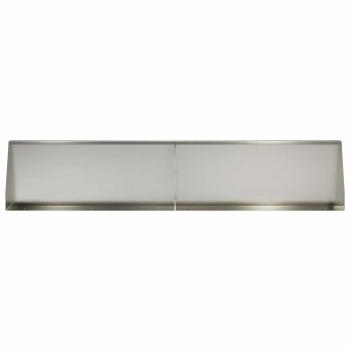 Stützmauer 2 stk. 100 x 12 x 30 cm Edelstahl Silber
