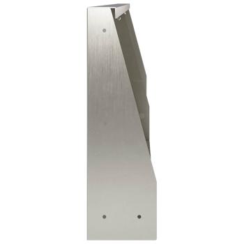 Stützmauer 2 stk. 100 x 12 x 30 cm Edelstahl Silber