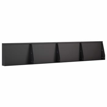Stützmauer 4 stk. 60 x 12 x 30 cm Stahl Schwarz