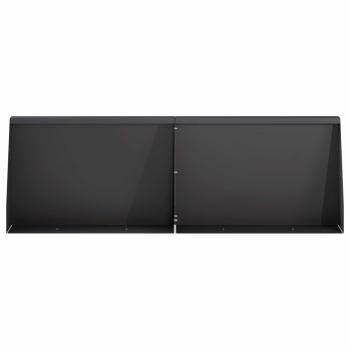 Stützmauer 4 stk. 60 x 12 x 30 cm Stahl Schwarz