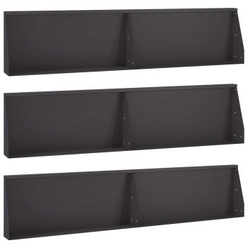 ARDEBO.de - Stützmauer 6 stk. 100 x 12 x 40 cm Stahl Schwarz
