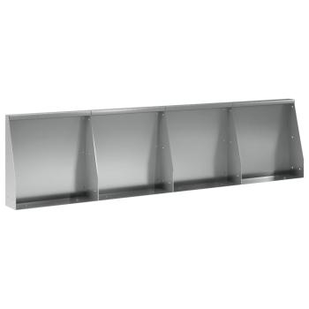Stützmauer 4 stk. 40 x 12 x 50 cm Verzinkter Stahl Silber