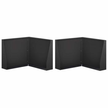 ARDEBO.de - Stützmauer 2 stk. 50 x 50 x 30 cm Stahl Schwarz