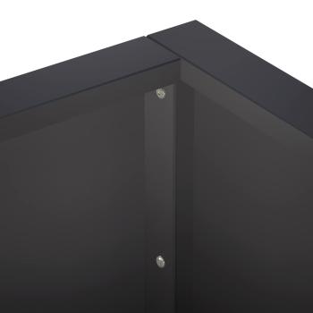 Stützmauer 2 stk. 50 x 50 x 30 cm Stahl Schwarz