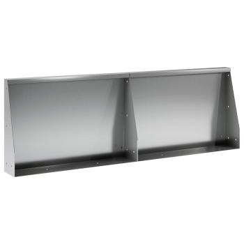 Stützmauer 2 stk. 60 x 12 x 30 cm Verzinkter Stahl Silber