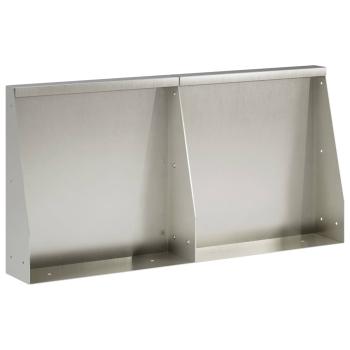 ARDEBO.de - Stützmauer 2 stk. 40 x 12 x 30 cm Edelstahl Silber