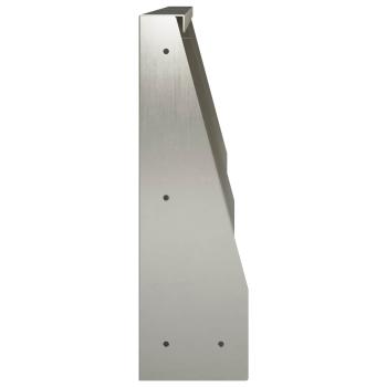 Stützmauer 2 stk. 40 x 12 x 30 cm Edelstahl Silber