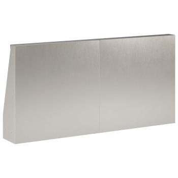 Stützmauer 2 stk. 40 x 12 x 30 cm Edelstahl Silber