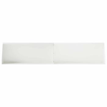 Stützmauer 2 stk. 100 x 12 x 50 cm Stahl Weiß