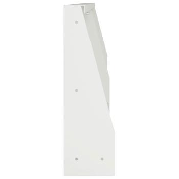 Stützmauer 2 stk. 100 x 12 x 50 cm Stahl Weiß
