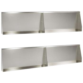 Stützmauer 4 stk. 100 x 12 x 40 cm Edelstahl Silber