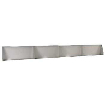 Stützmauer 4 stk. 100 x 12 x 40 cm Edelstahl Silber