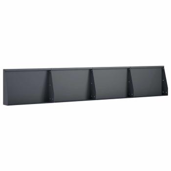 Stützmauer 4 stk. 60 x 12 x 40 cm Stahl Anthrazit