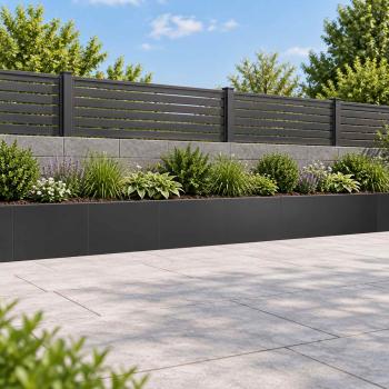 ARDEBO.de - Stützmauer 6 stk. 60 x 12 x 50 cm Stahl Schwarz