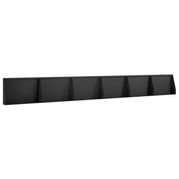 Stützmauer 6 stk. 60 x 12 x 50 cm Stahl Schwarz