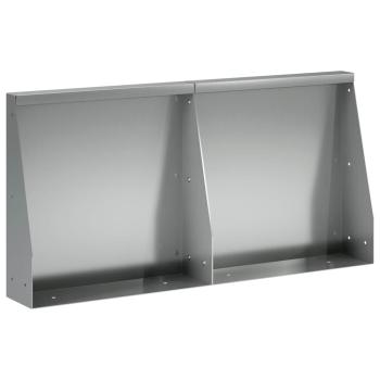 Stützmauer 2 stk. 40 x 12 x 50 cm Verzinkter Stahl Silber