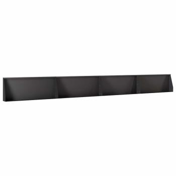 Stützmauer 4 stk. 100 x 12 x 40 cm Stahl Schwarz