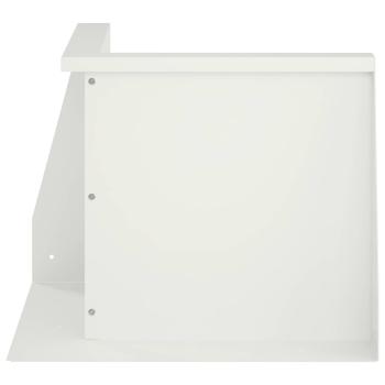 Stützmauer 50 x 50 x 50 cm Stahl Weiß