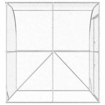 Hühnerunterkunft Silber 200 x 200 x 215 cm Verzinkter Stahl