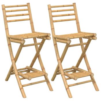 Outdoor Bar Tisch und Hocker 3 stk. Natur Bambus