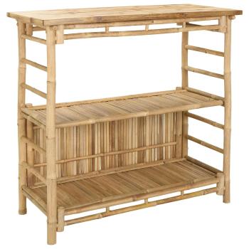 Outdoor Bar Tisch und Hocker 3 stk. Natur Bambus