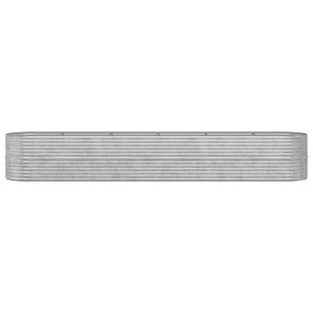 Hochbeet Verzinkter Stahl 440x80x68 cm Silbern