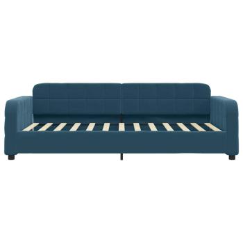 Tagesbett Ausziehbar Blau 90x200 cm Samt