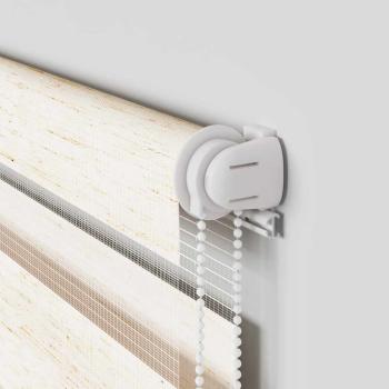 Doppelrollo Marmorbeige 120x230cm Stoffbreite 115,9 cm Polyester