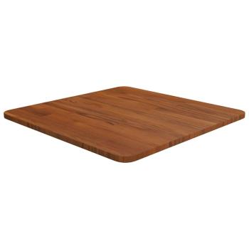 ARDEBO.de - Tischplatte Quadratisch Dunkelbraun 50x50x1,5cm Eiche Behandelt