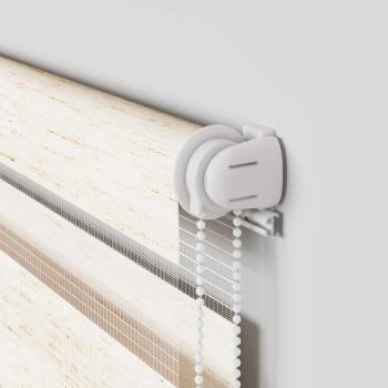 Doppelrollo Marmorbeige 85x230 cm Stoffbreite 80,9 cm Polyester