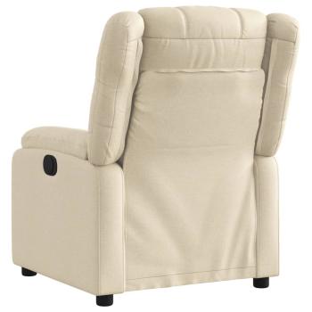 Relaxsessel, cremefarbener Stoff