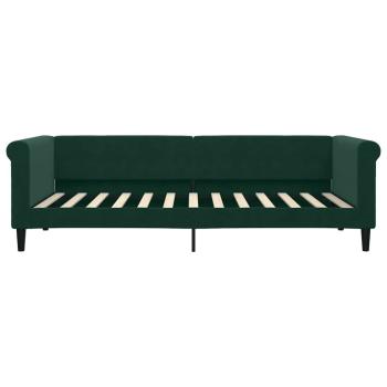 Tagesbett Ausziehbar mit Schubladen Dunkelgrün 90x200 cm Samt