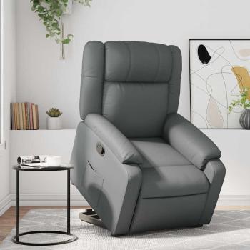 ARDEBO.de - Relaxsessel mit Aufstehhilfe Grau Kunstleder