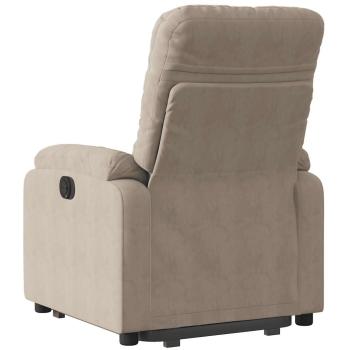 Relaxsessel mit Aufstehhilfe Elektrisch Taupe Mikrofasergewebe