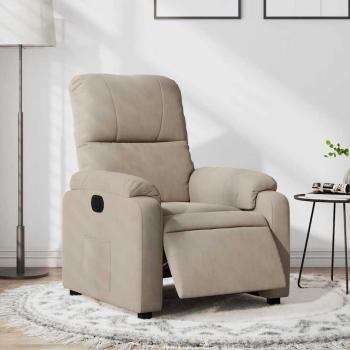 ARDEBO.de - Relaxsessel Elektrisch Taupe Mikrofasergewebe