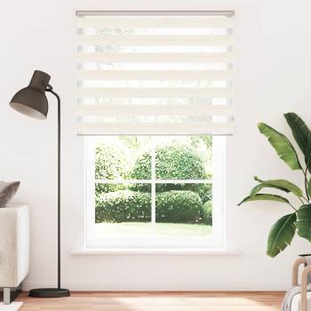 ARDEBO.de - Doppelrollo Marmorbeige 145x230cm Stoffbreite 140,9 cm Polyester