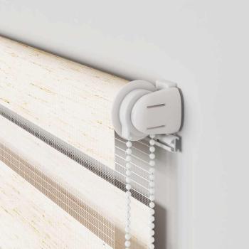 Doppelrollo Marmorbeige 145x230cm Stoffbreite 140,9 cm Polyester