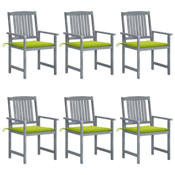 ARDEBO.de - Gartenstühle mit Kissen 6 Stk. Massivholz Akazie Grau
