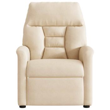 Relaxsessel mit Aufstehhilfe Elektrisch Beige Mikrofasergewebe