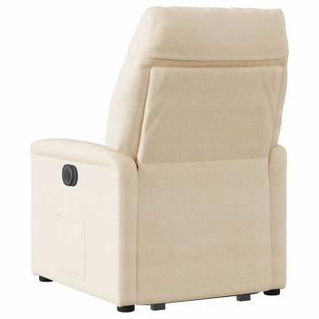 Relaxsessel mit Aufstehhilfe Elektrisch Beige Mikrofasergewebe