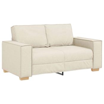 Sofa 2 stk. Beige Leinenmischgewebe