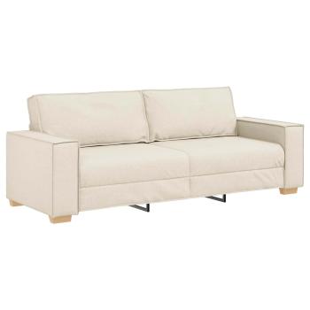 Sofa 2 stk. Beige Leinenmischgewebe