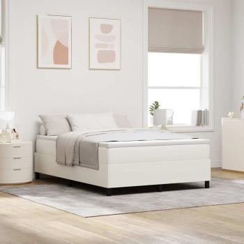 ARDEBO.de - Boxspringbett Creme und Weiß 140 x 200 cm Cordstoff