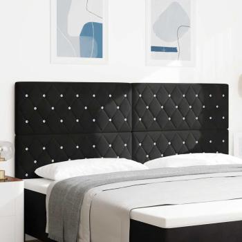 ARDEBO.de - Kopfteil Schwarz 200 cm Samt