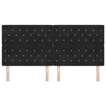 Kopfteil Schwarz 200 cm Samt